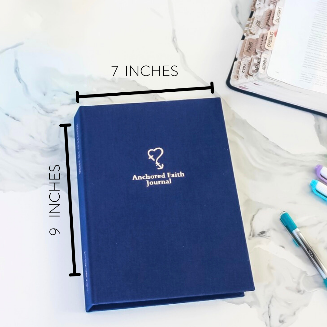 Navy Grace Anchored Faith Journal
