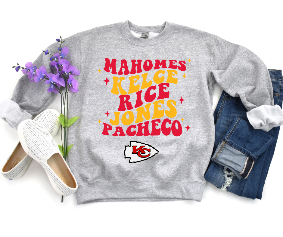 Mahomes, Kelce, Rice, Pacheco, Jones