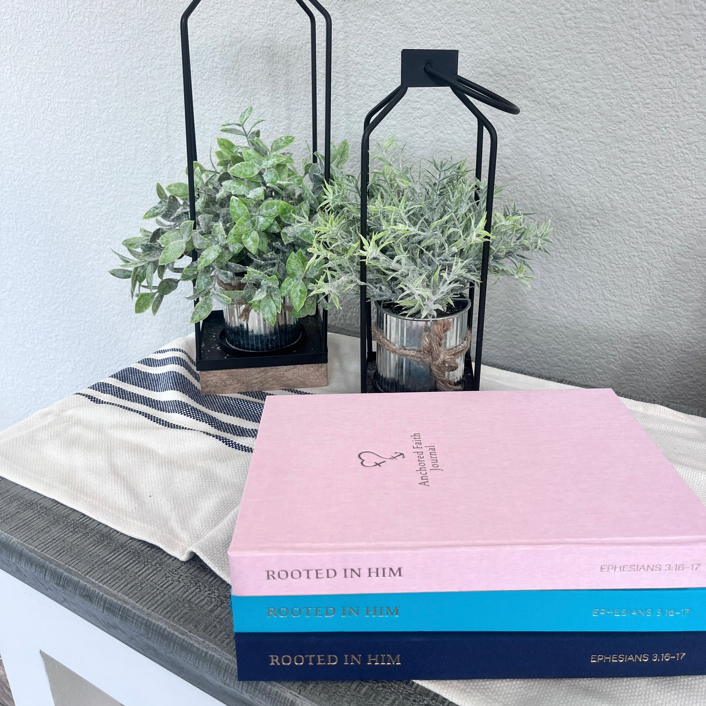 Blush Serenity Anchored Faith Journal
