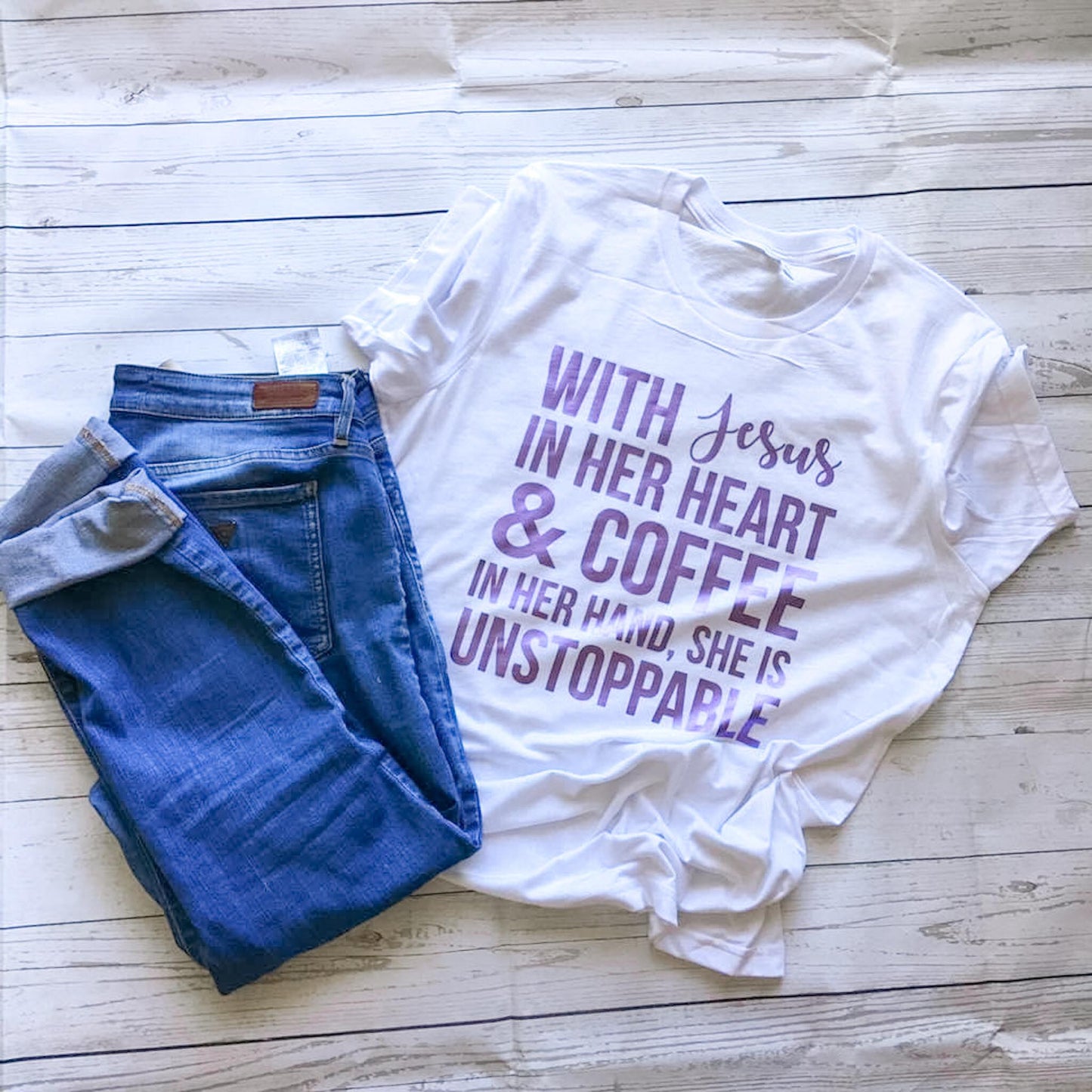 With Jesus in Her Heart T-Shirt