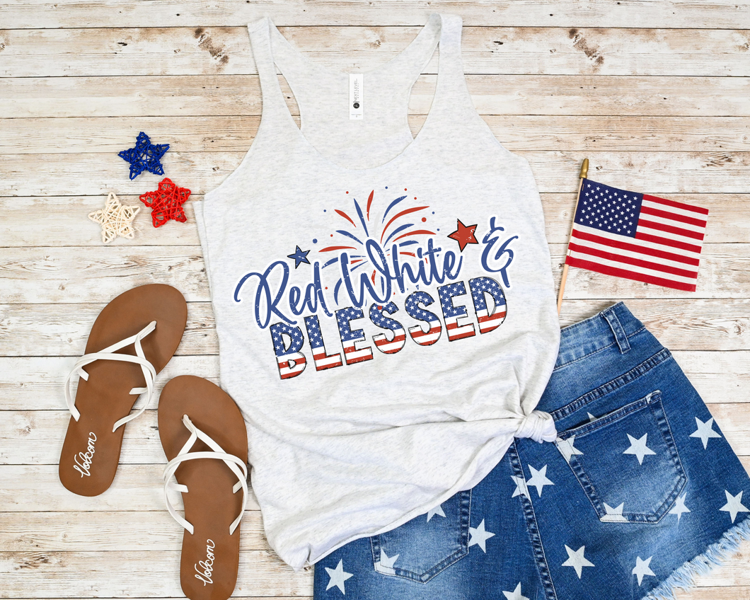 Red, White & Blessed Tank