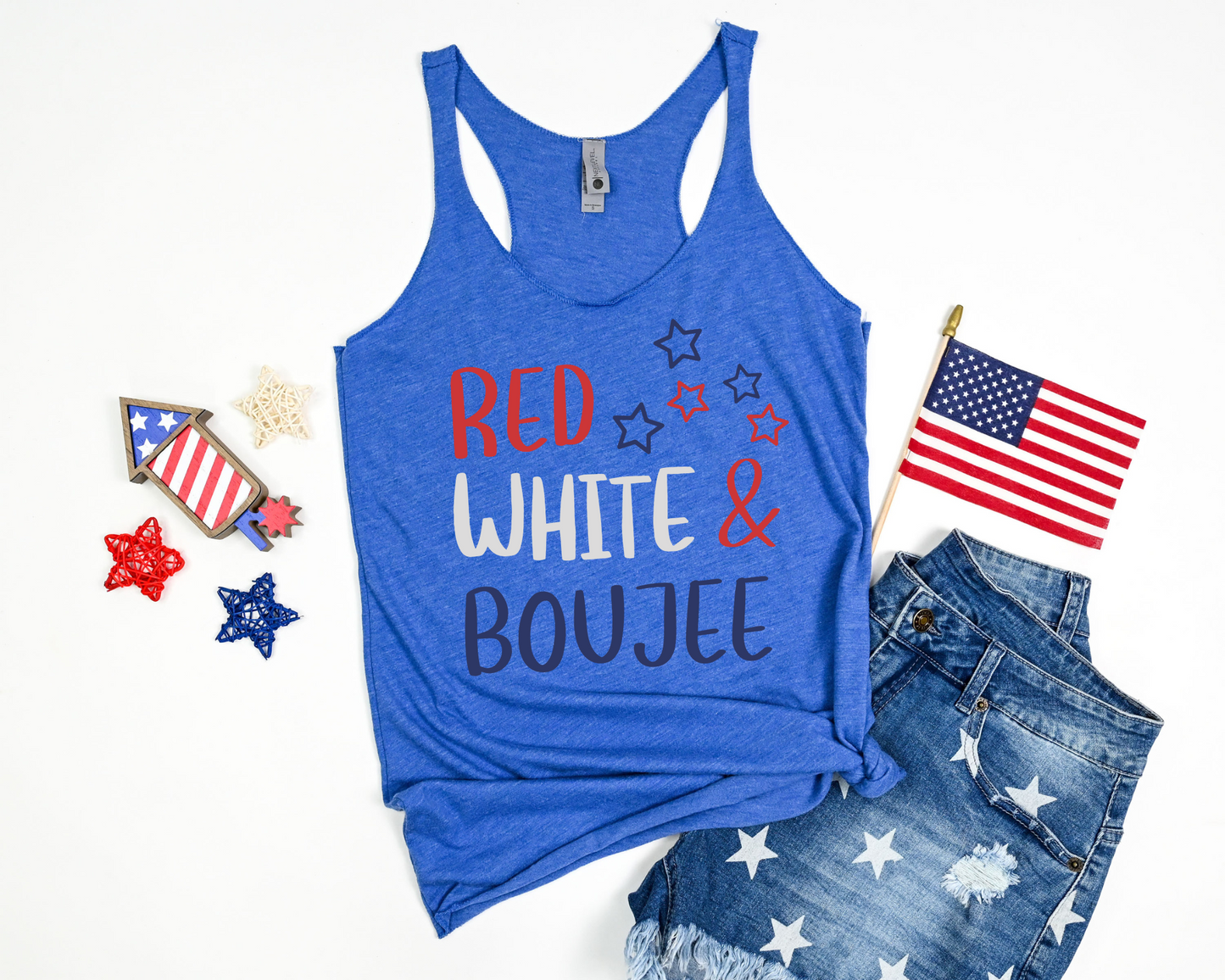 Red, White & Boujee Tank