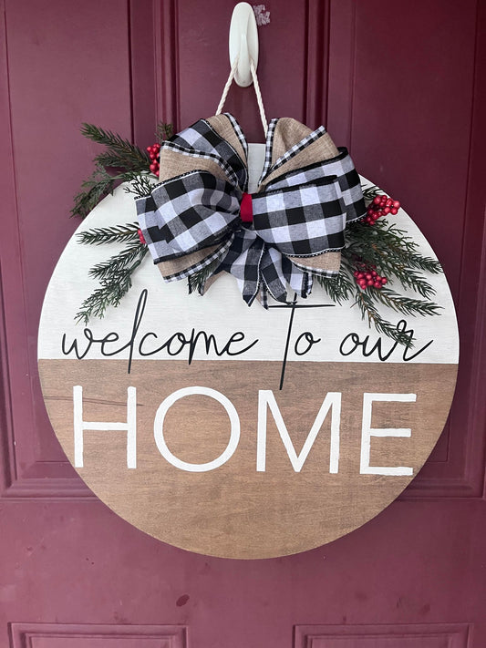 Winter Welcome Home Sign