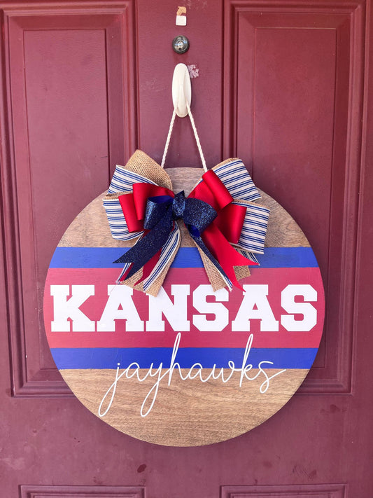 Kansas Jayhawks Door Sign