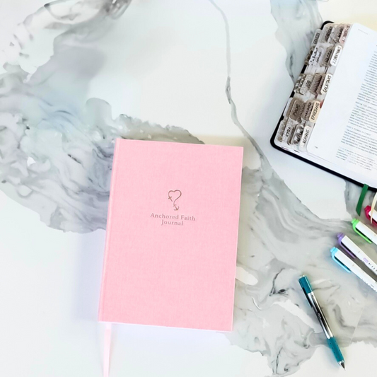 Blush Serenity Anchored Faith Journal