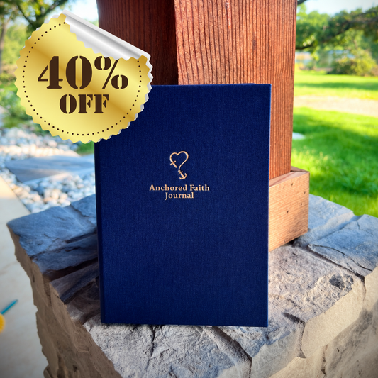 Navy Grace Anchored Faith Journal