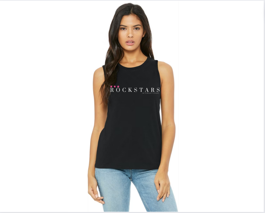 Rockstar Team Tank Stacked Logo - Muscle Tank