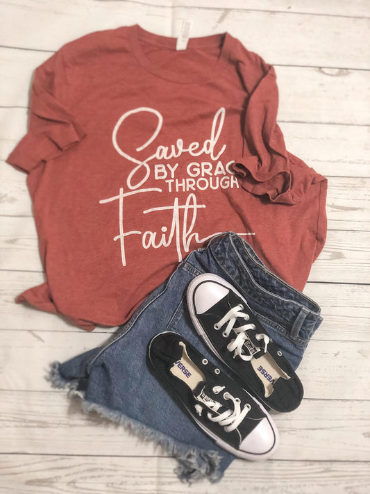 Saved By Grace thru Faith T-Shirt