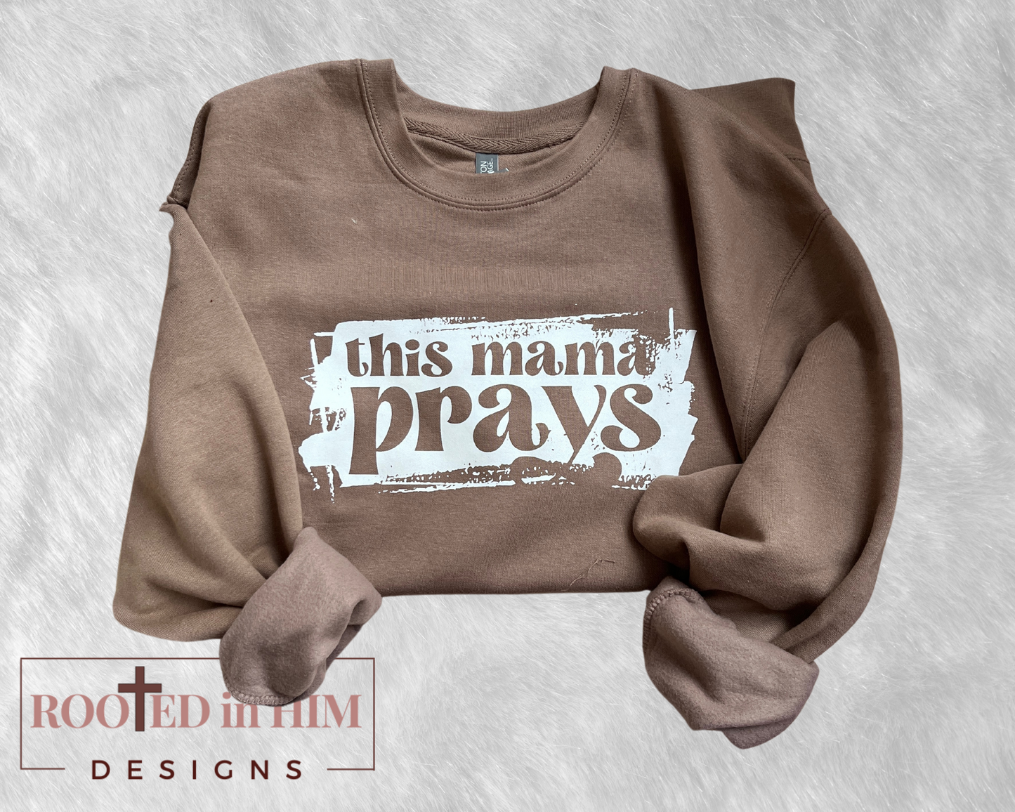 This Mama Prays Burnout Sweatshirt